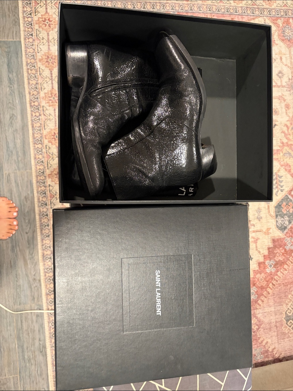 Saint Laurent Black Box with White Logo